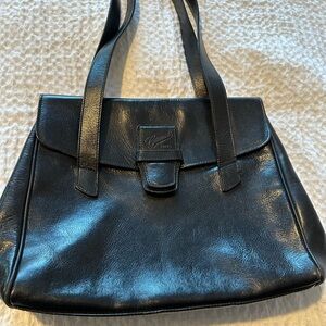 Vintage Gamak Paris handbag, leather exterior and interior.